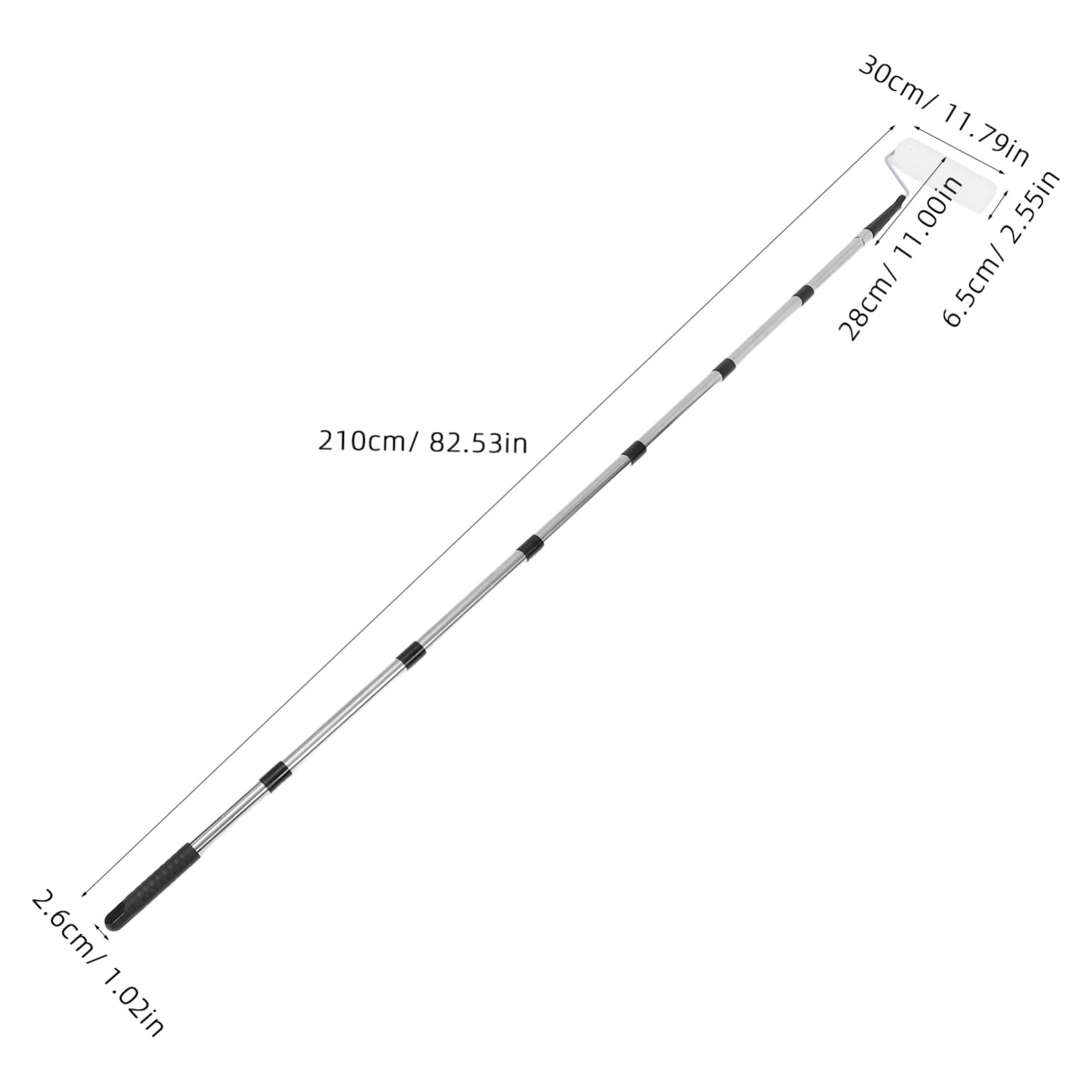 SHINEOFI Rullo per Pittura Parete con Set Asta Allungabile e Pennello per Vernice Base di Lattice per Rivestimenti Murali e Lavori di Ristrutturazione