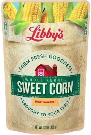 Libby's, Microwave Vegetable Pouches, 13oz Pouch (Pack of 4) (Choose Vegetable Below) (Sweet Corn)