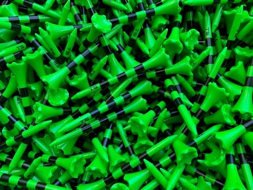 TRUESTRIKE Premium Golf Tees – 100 Plastic Golf Tees in Bulk (Citrus Green, 3 1/4)