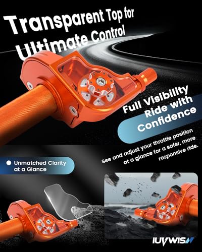 Image of Mini Bike Throttle Kit 7 /8 inch 22mm MiniBike Throttle Assembly + Throttle Cable CNC Quick Twist Universal for Dirt Pit Bike Motorcycle CT200U CT200U-EX BT200X CRF KLX SSR 50 110 125 250 Orange