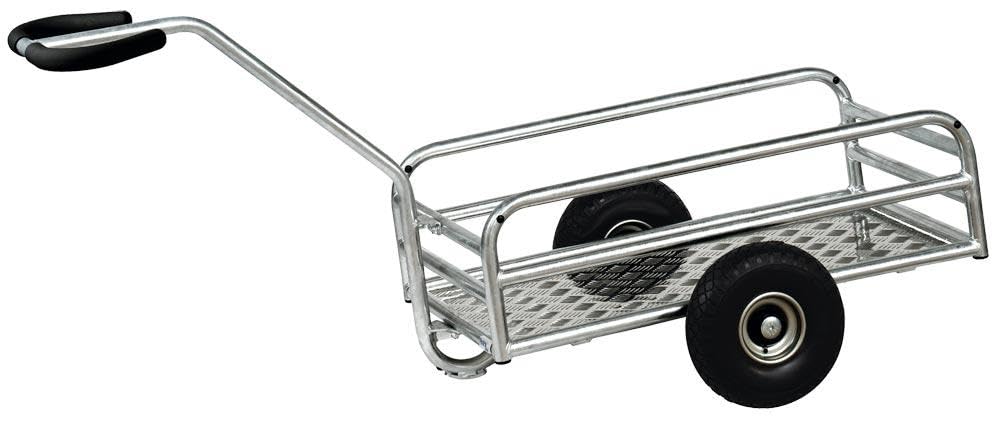 Fetra Handwagen 6105P, mit Plattform, verzinkt, pannensichere Räder, Tragkraft 400kg, 1145 x 545mm