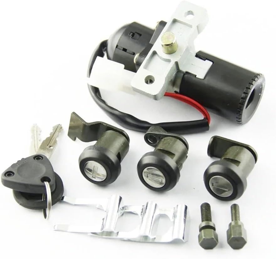 Motorcycle Ignition Lock Oil line Ta Cap Kit Fit for Hon FES125 FES150 FES250 (MF04/MF05) 35010-KEY-900