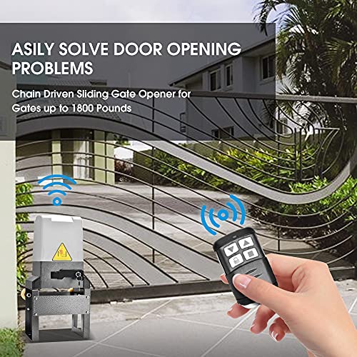 Jieli 1800Lb Chain Driven Automatic Sliding Gate Opener With 4 Remote Controls thumb #4