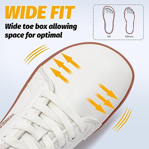 Image of HOBIBEAR Womens Mens Wide Minimalist Barefoot Sneakers Zero Drop Shoes Lightweight Comfortable