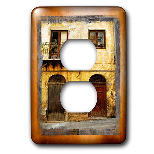 Plaque murale pour habiller une prise électrique usée style grunge
