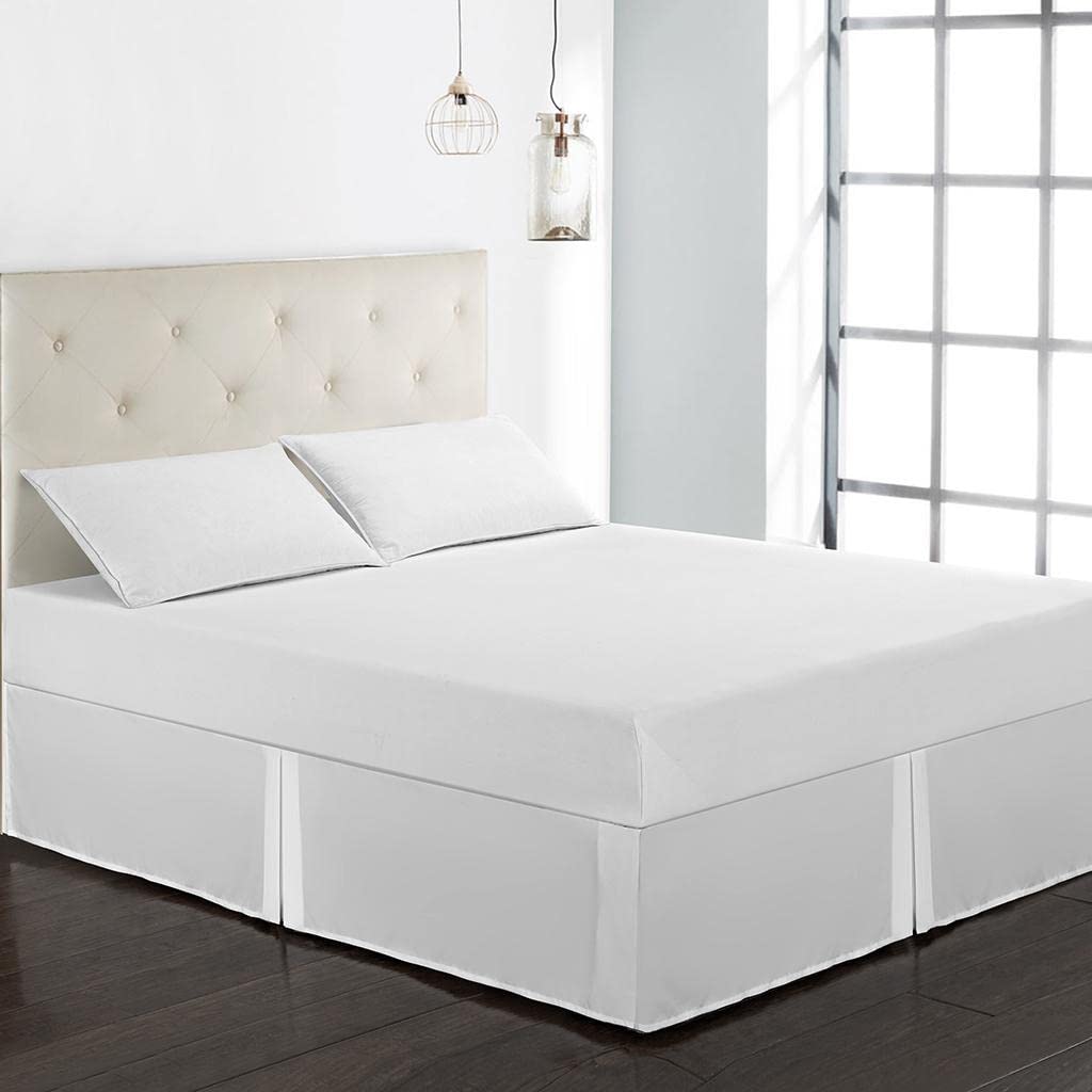 ATORSE Solid Color Hotel Pleated Bed Skirt Wrinkle & Fade Resistant White_TwinHome & Garden|Bedding|Bed Skirts-image-22