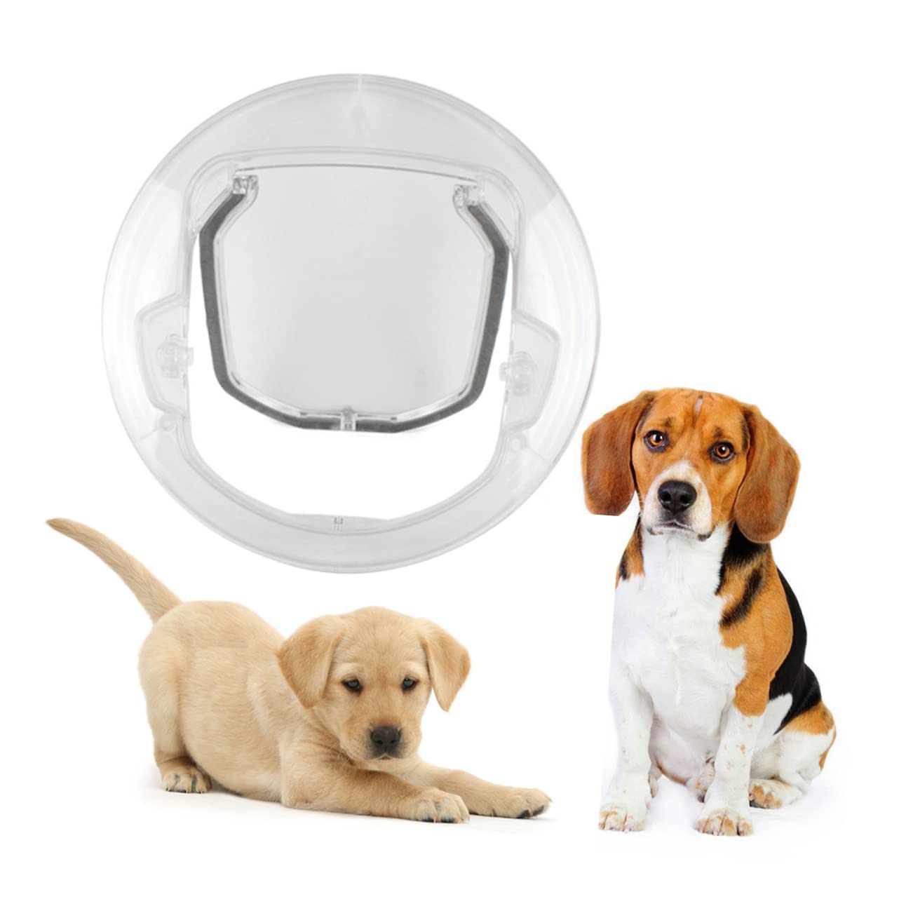 Transparente Steuerbare Katzenklappe und Ausgang, Kunststoff Weiß
