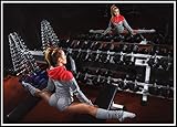  Cuadros Decoracion Salon,Bodybuilding Gym Sport Fitness Dumbbell Poster,Kettlebell Workout Exercise Training Chart Art Wall Poster Print,Decoración De Gimnasio,Carteles De Chicas Para Chicos -50X70Cm