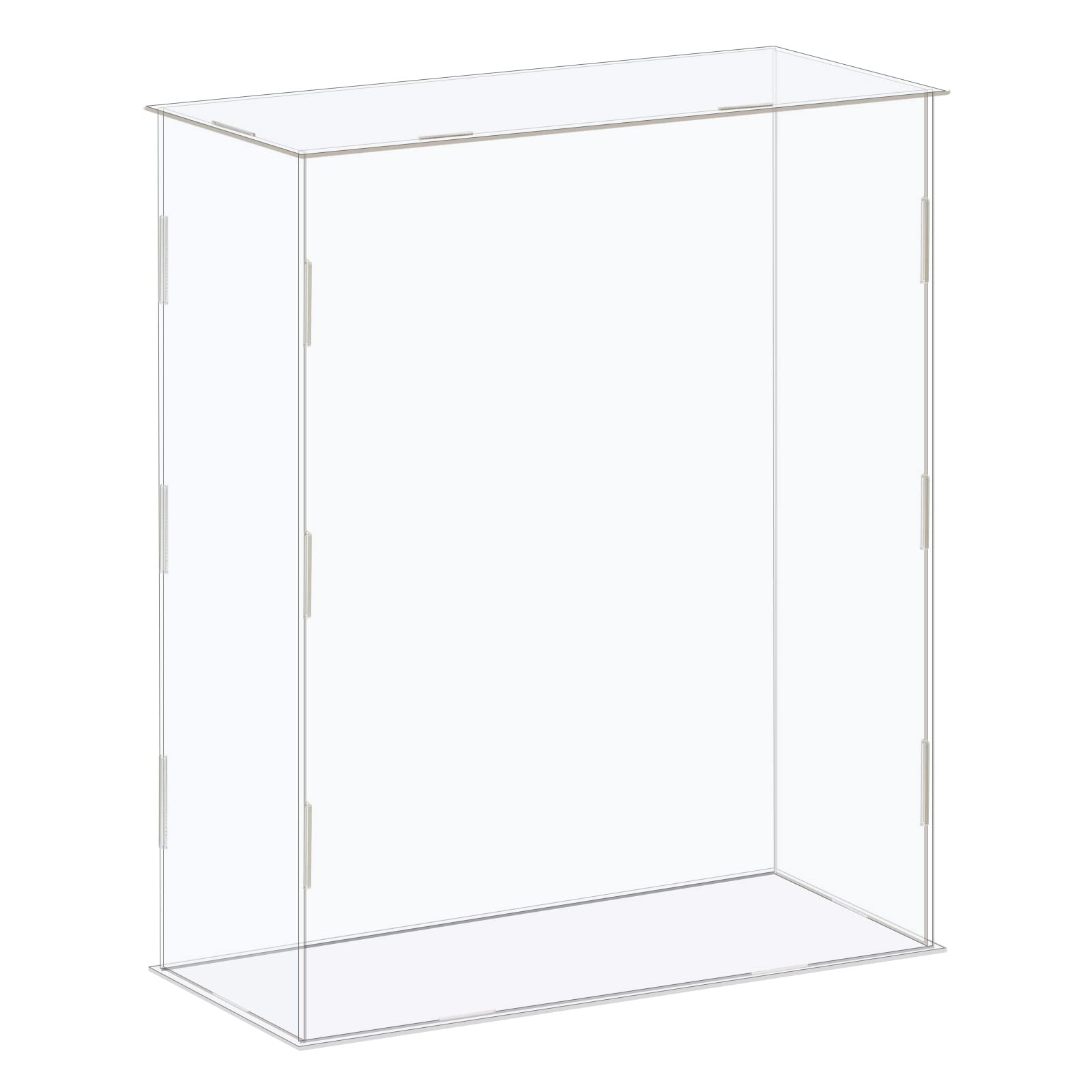 Muiltvoe Acrylic Display Case Box Clear Dustproof Protection Showcase 11x11x36cm for Collectibles Display