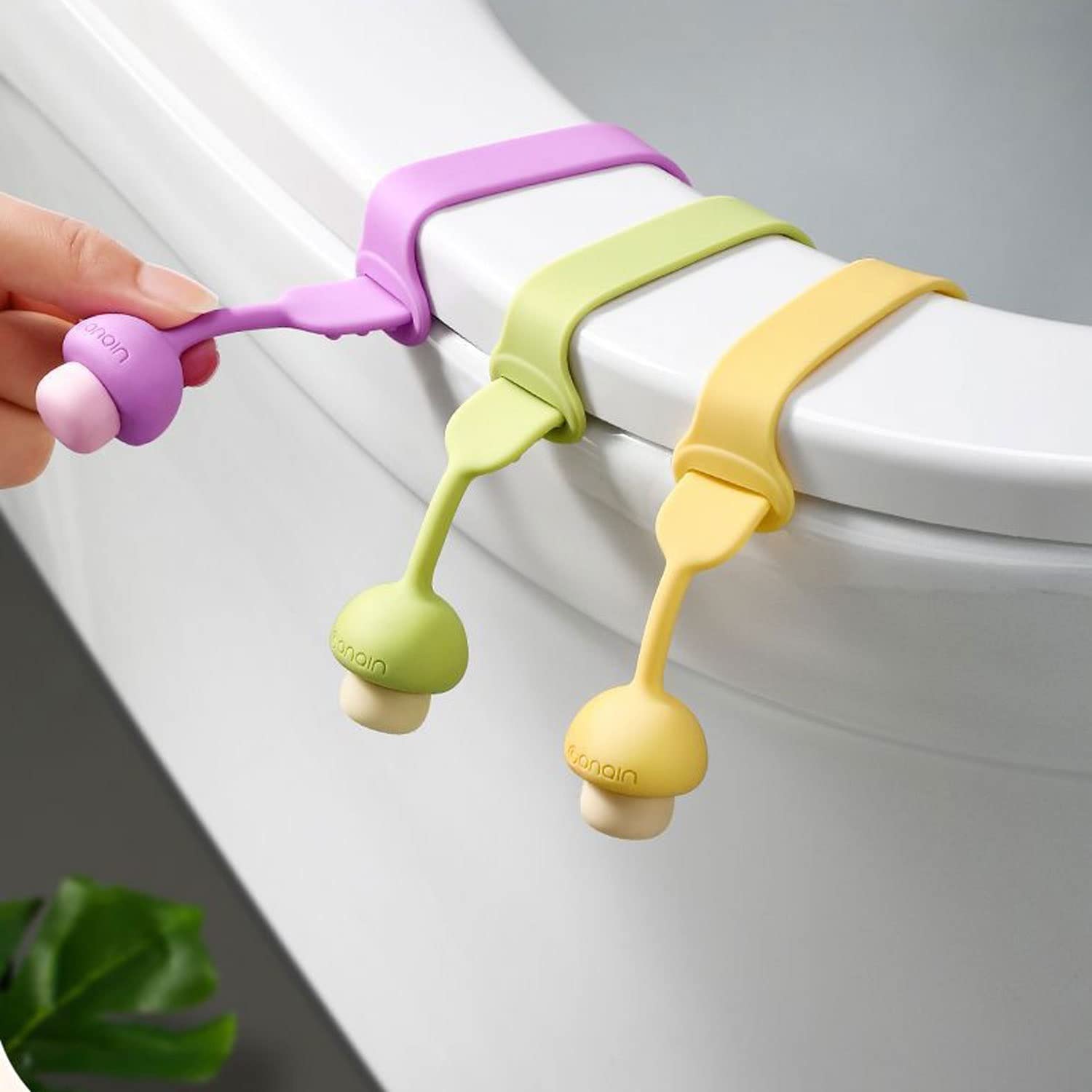 CASSARINA Mushroom Toilet Seat Lifter Silicone Toilet Seat Cushion Handle Adjustable Buckle Closestool Lift Handle Avoid Touching Toilet Cover Lifter Toilet Lid Soft Handle for Bathroom (4) (B0BPYTBTG2) Amazon Price History, Amazon Price Tracker