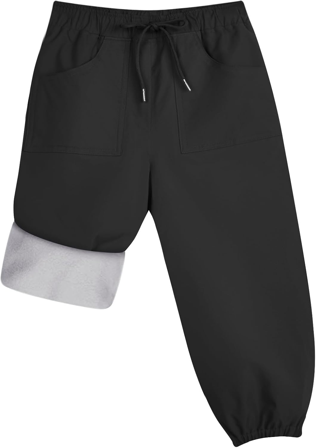 QBK Toddler Snow Pants Kids Fleece Lined Waterproof Ski Pants For Boys And Girls