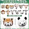 CHUNNIN 24pcs Animal Masks Party Favors Jungle Safari Themed Birthday Masks Realistic Printed Wild Petting Zoo Animal Costume Dress Up for Woodland Adults Party Supplies Decoration #1