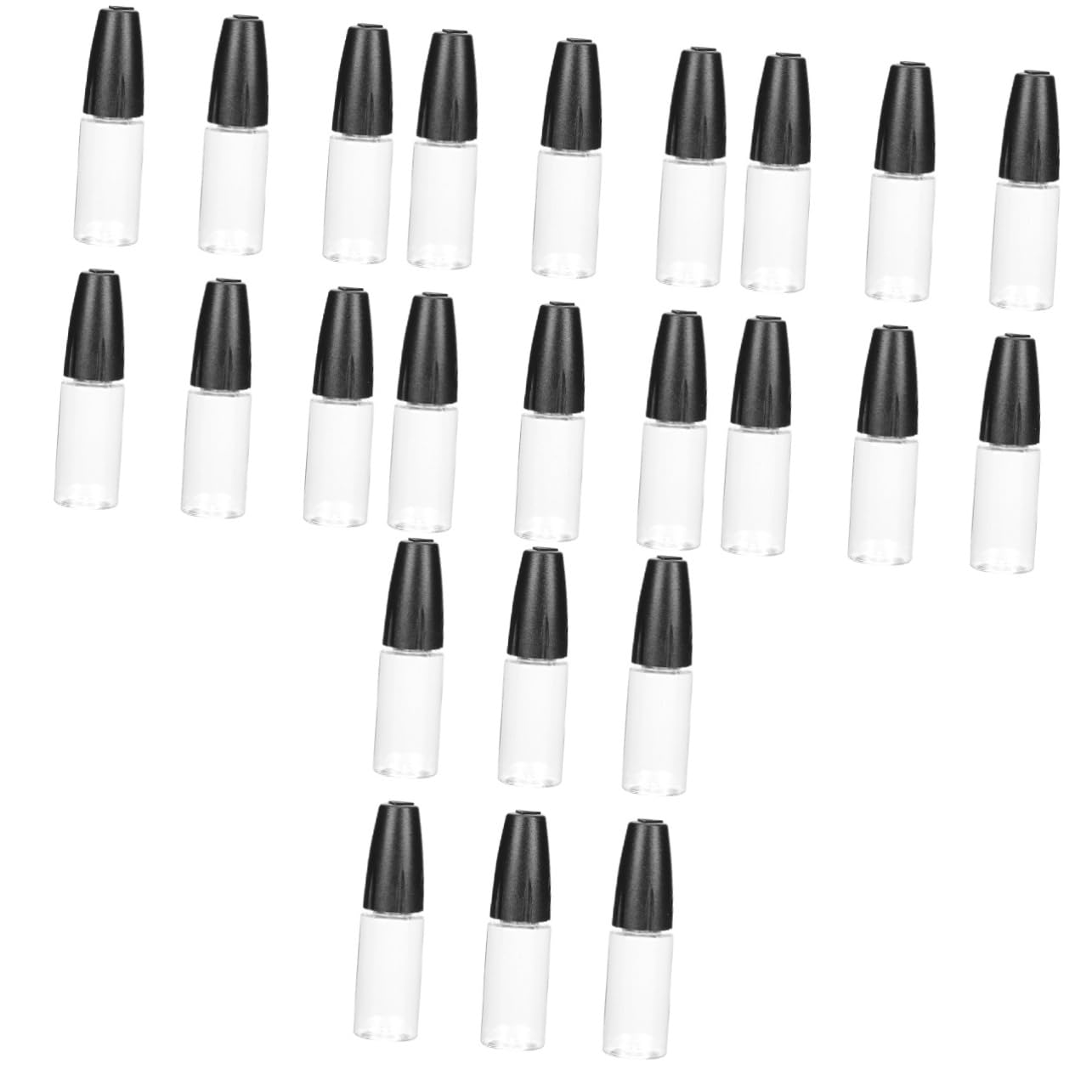 SHINEOFI 24 Piezas embotellado por inyección de aguja larga contenedor de pigmento contenedor de pegamento liquido botella exprimible con punta de aguja botella de 10ml relleno envase flujo