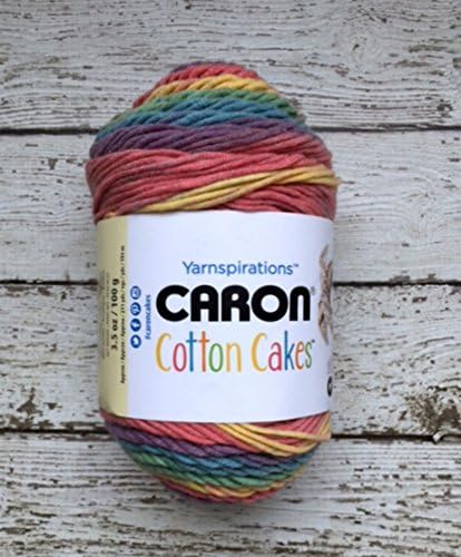 Caron Cotton Cakes Yarn Yarnspirations Calico Flowers Floral 3.5 oz 100 g 211 yds