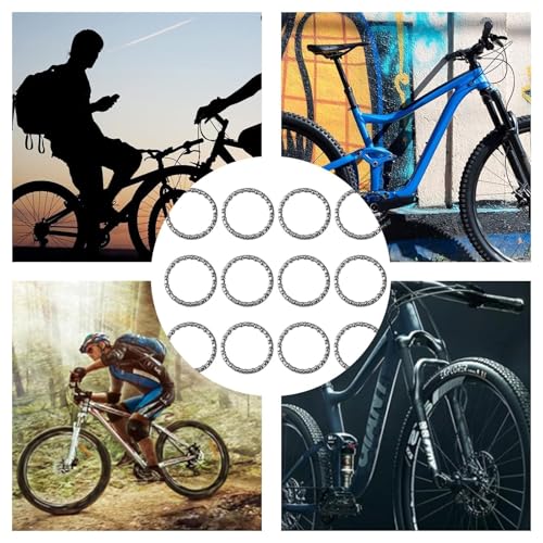Oiieco 12 Stück Fahrrad Steuersatz Kugellager, 40mm Lenkkopflager, Fahrradkurbellager, Tretlager und Vorderrad Käfigkugellager Für BMX, Mountainbike und Citybike