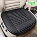 Produktbild Auto Kissen,Autositz Schutz,Komfortabel und atmungsaktiv Four Seasons Allgemeine,PU-Leder-Bambuskohle atmungsaktiv Auto Innensitzkissenbezug Auflage Matte für Auto Supplies (Schwarz, 2 Pcs)
