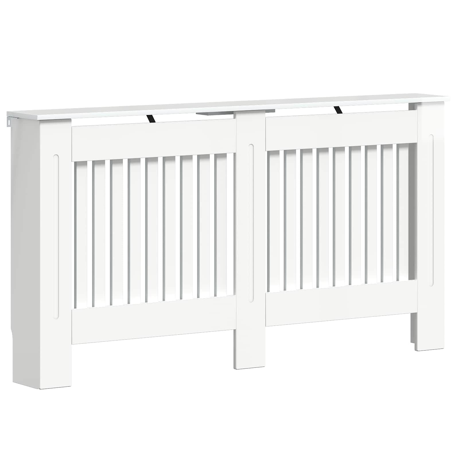 vidaXL Radiator Cover High Gloss White 152 x 19 x 81.5 cm