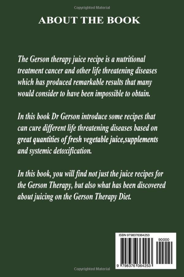 Gerson Therapy Juice Recipes A Healing Wonder To Cure