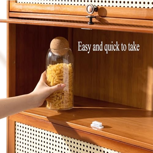 Support micro-ondes vintage en bambou, étagère de cuisine au design durable - 5