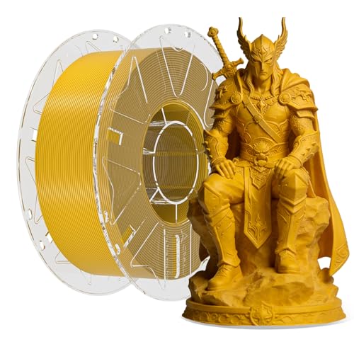 Image of Creality 3D Printer RFID Filament, Hyper PLA Filament 1.75mm Bundle for 3D Printing, Hyper PLA RFID Filament No-Tangling High Precision, 1KG(2.2 lbs) Spool (Gold)