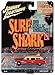 Johnny Lightning 1959 Cadillac Ambulance Red with White Top Malibu Beach Rescue (Weathered) with Surfboards on Roof Surf Shark Street Freaks Series 1/64 Diecast Model Car