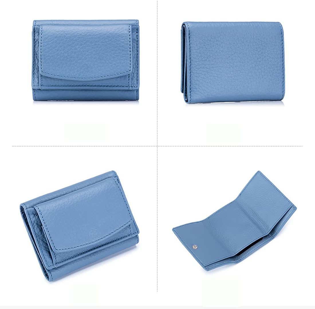 [ＪＩＥＮＩＧＵＩ] 2023 新しいビーガン ミニ財布 女性用 小さな三つ折りレザー財布、ユニセックス クレジットカード詐欺防止