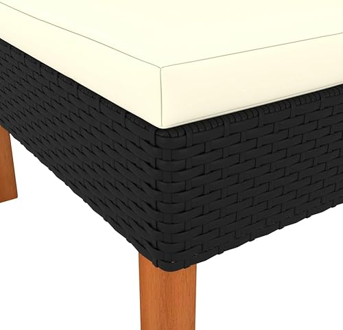 Miniatura 7 de 2-Piece Modern Corner Sofa Set in Black, Modular Design with Durable PE Rattan and Comfortable Polyester Cushions for Indoor and Outdoor Seating,