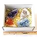 Moontree Amethyst Citrine Celestine Crystal Geodes with Stones Information, Druzy Geode Cluster Specimen Point Rock,holiday Gift Gems Gift Gemstone Gift