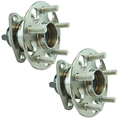 Image of TRQ Rear Pair Wheel Bearing and Hub Assembly Set 2 Piece for Toyota | for 2010-2015 Toyota Prius 2012-2015 Toyota Prius Plug-In