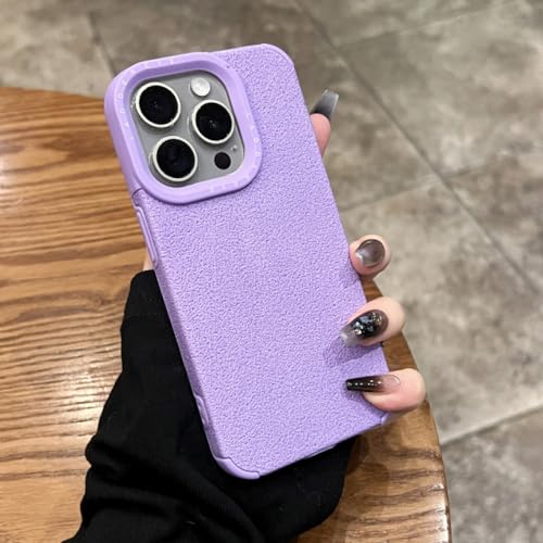 Coque iPhone 13 cuir housse antichoc silicone violet ENILSA mat