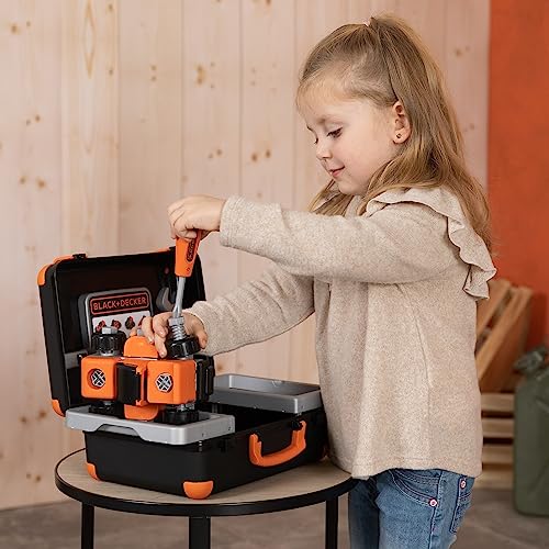 SMOBY Black & Decker Kids Tool Box, Children's Toy Tool Pretend Play Tools Kit - Image 4