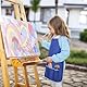 KIMMAX Bastelschürze kinder, Malschürze Malerkittel mit Ärmeln für Kinder von 7 bis 12 Jahren für Schule Kunst Malerei,Kochen (Blau (L,125-140cm))
