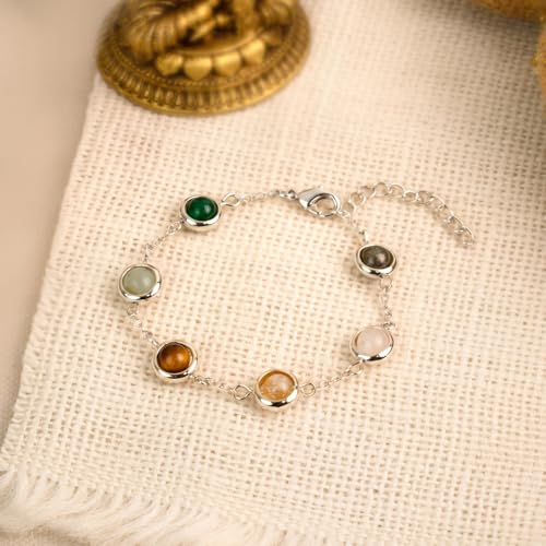 Image of Astrotalk Dhan Yog Bracelet |Attracts Wealth & Prosperity | Manifest Wealth with Citrine, Jade, Tiger Eye, Clear Quartz & Pyrite Stone | Bracelet for Man & Woman | Gift for Man & Woman