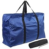 [MAISONDEUNMAILLOT] ボストンバッグ 大容量 トートバッグ 100L 大型収納 防水 折り畳み スポーツバッグ (100Lbag+収納袋, ブルー)