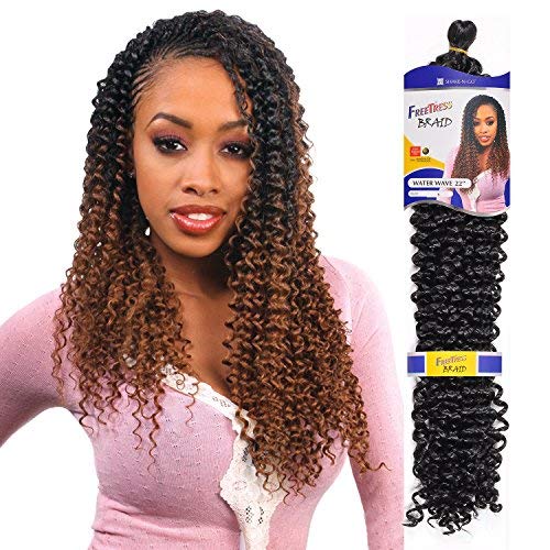 Synthetic Hair Braids FreeTress Water Wave Bulk 22" (4-Pack, 1)