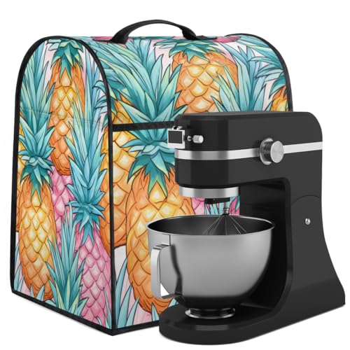 Coffee Maker Cover Colorful Pineapple Kitchen Appliance Covers Small Appliance Covers Blender Cover Juicer Cover Dust Covers for Kitchen Appliances with Top Handle and Pockets,Washable,C741