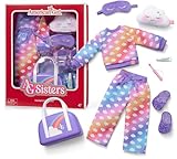 American Girl, AG Sisters Staying Up Late Styles, vêtements de poupée, pour poupées de 36,8 cm, 8 pièces, à partir de 4 Ans, Multicolore