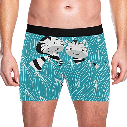 Bóxer para hombre de cebra Vnurnrn pack de 2 calzoncillos elásticos 2