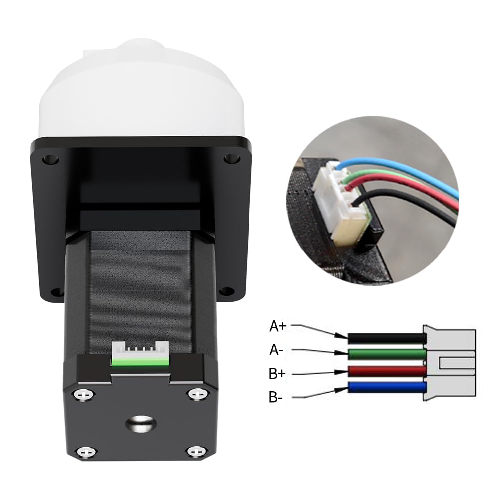 Kamoer KK360 Schlauchpumpe mit Schrittmotor mit hohem Durchfluss 24 V | Schnellwechsel, Flüssigkeitsdosierpumpe, PWM, 13-310 ml/min, 300 U/min, 5 Arten von Schläuchen