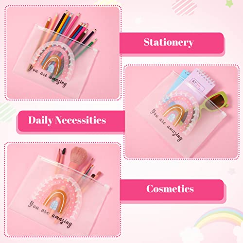 Reginary 50 Pcs Inspirational Gifts Bulk For Women Cosmetic Bag Eva You Are Braver Awesome Makeup Bag Mini Toiletry Bag With Zipper Encouragement Birthday Gift For Friend thumb #3