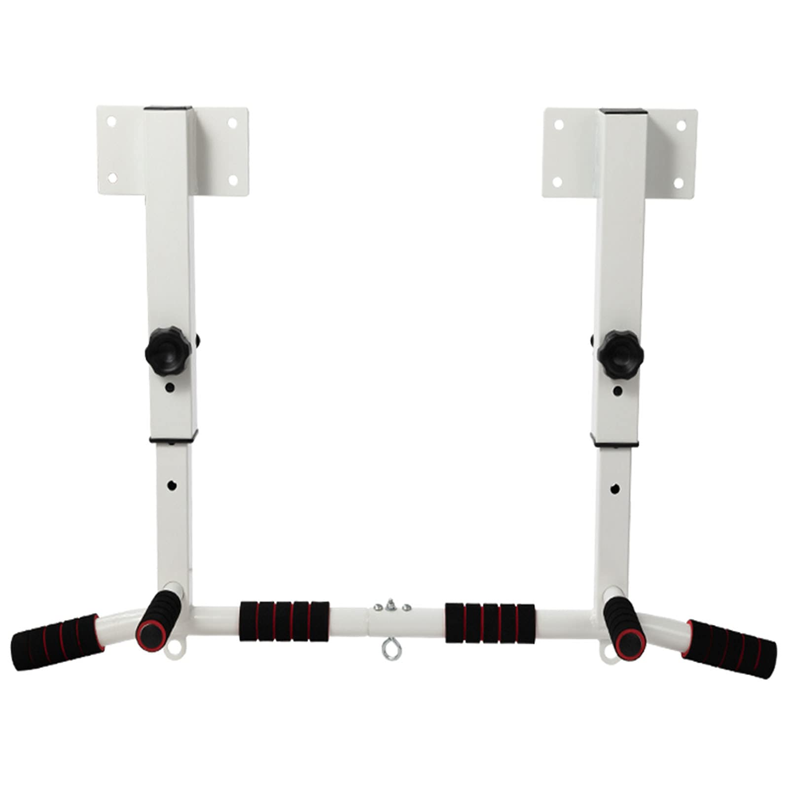 QUSYZD Portable Doorway Pull Up Bar, Multifunctional Dip Bar Fitness With Adjustable Height For Chin Up Workout Anywhere,Black,White
