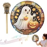 Halloween Schamanen Trommel Geister Kürbis Trommel handgefertigte schamanische Trommel mit Trommelstock Klang Heilwerkzeug geeignet for spirituelle Musik Urlaubsveranstaltungen