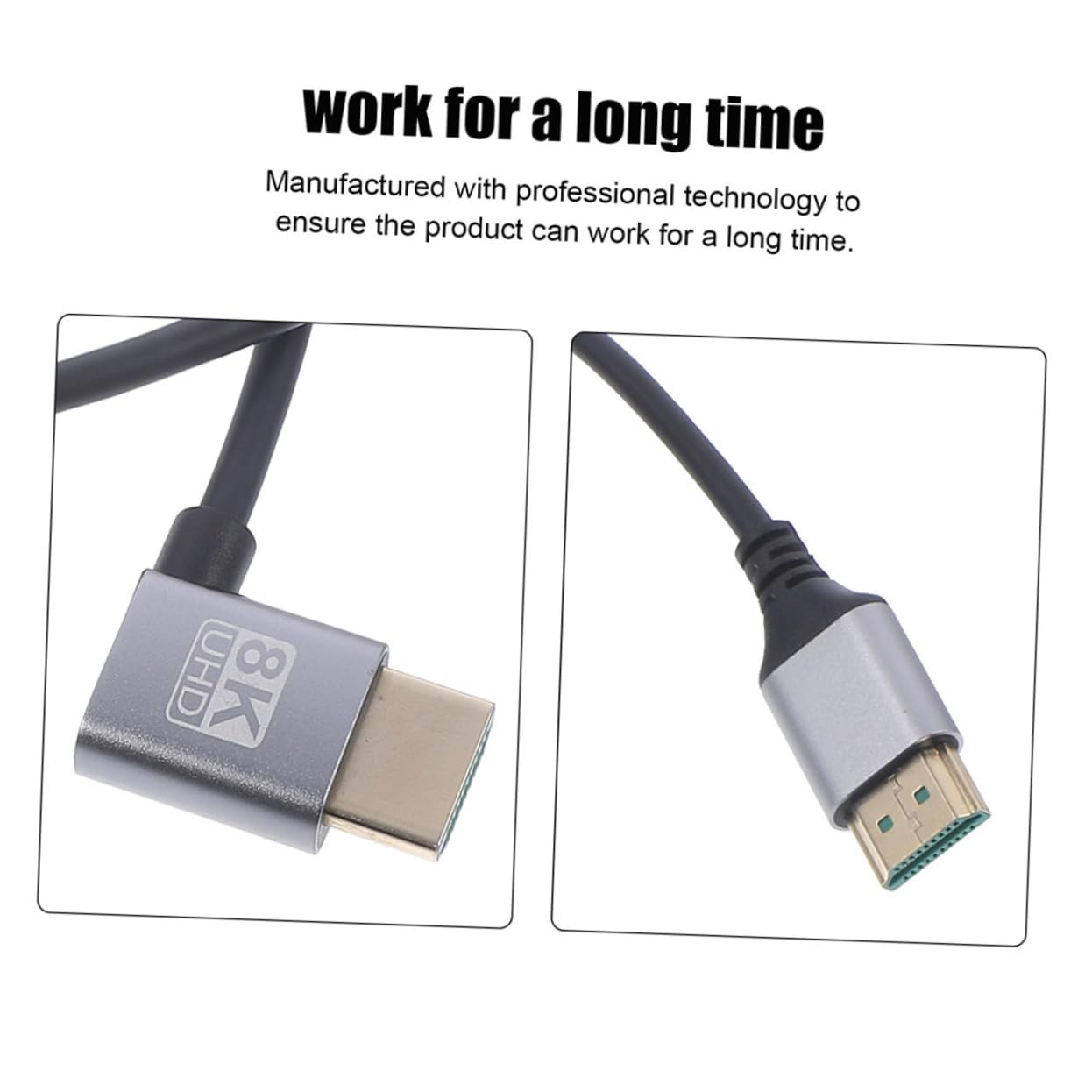 Levemolo Male to Male RCA Video Cable 8k Cables Tv to Tv Coupler Monitor Accessory Pc Connector Aluminum Alloy PVC