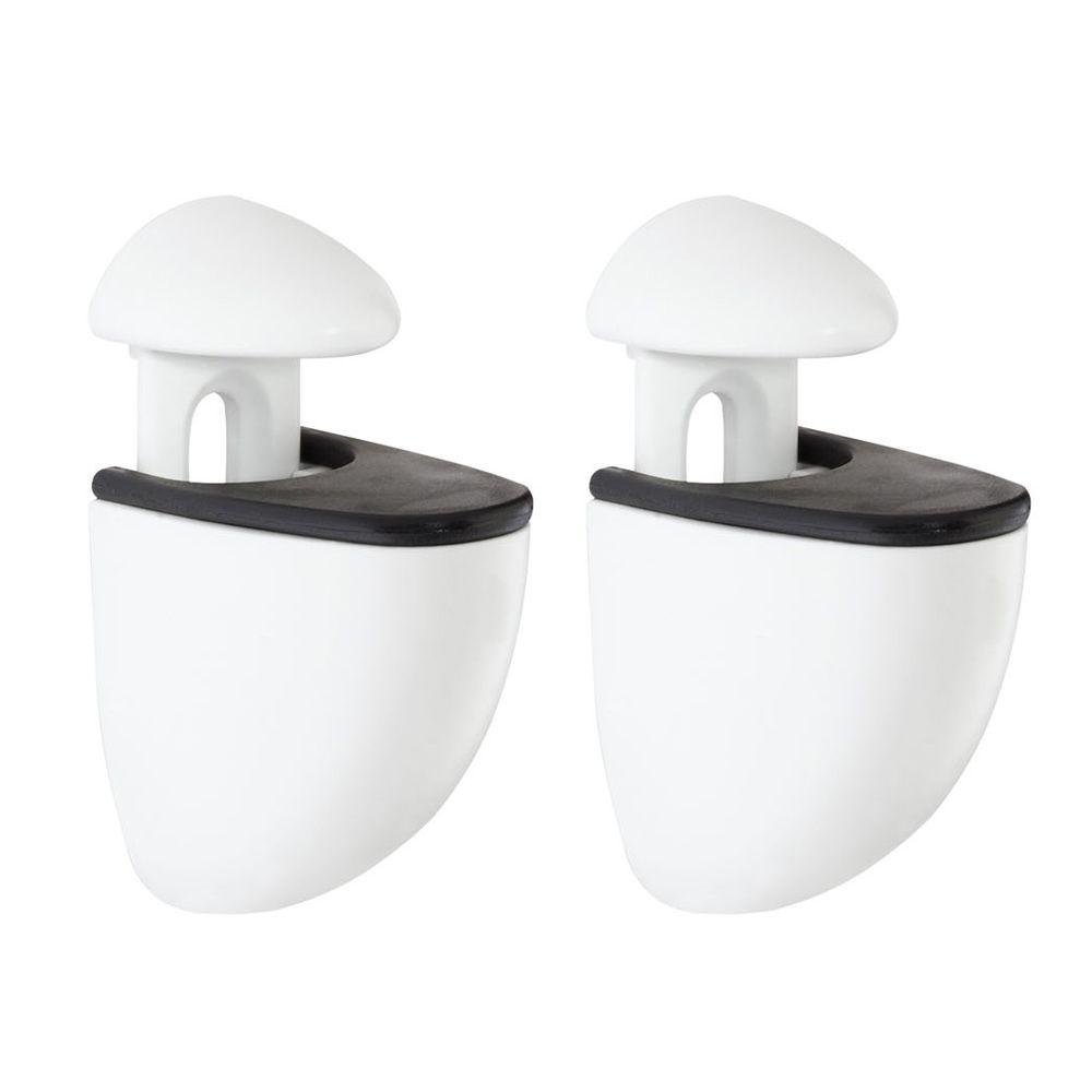 Dolle Jam 3/16 in. - 3/4 in. Adjustable Opening Shelf Support in White (10 pk)
