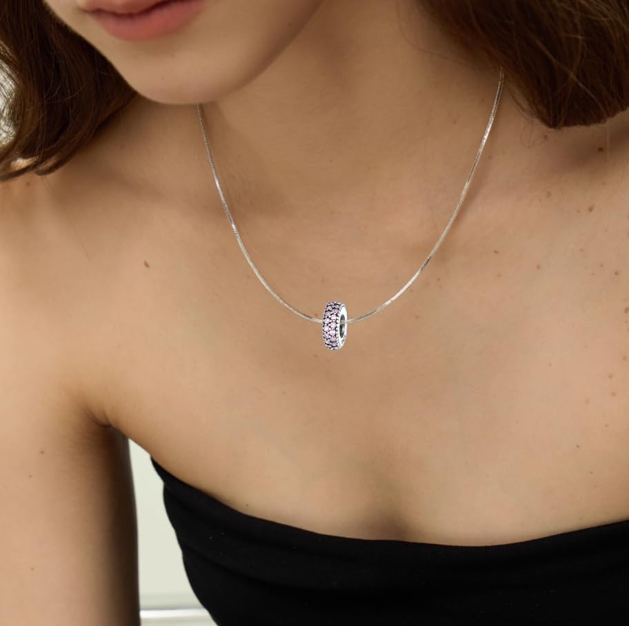 Image of ARTCHARM Clasp Love Safety Chain Charm - Authentic 925 Sterling Silver Heart Beads - Fit European Style Bracelet