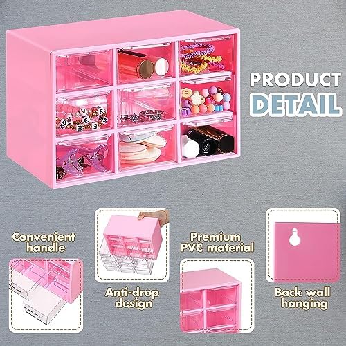 Mini Plastic Drawer Organiser, Art Craft Organisers and Storage Used In Desk, Vanity in Home Or Office - Image 4