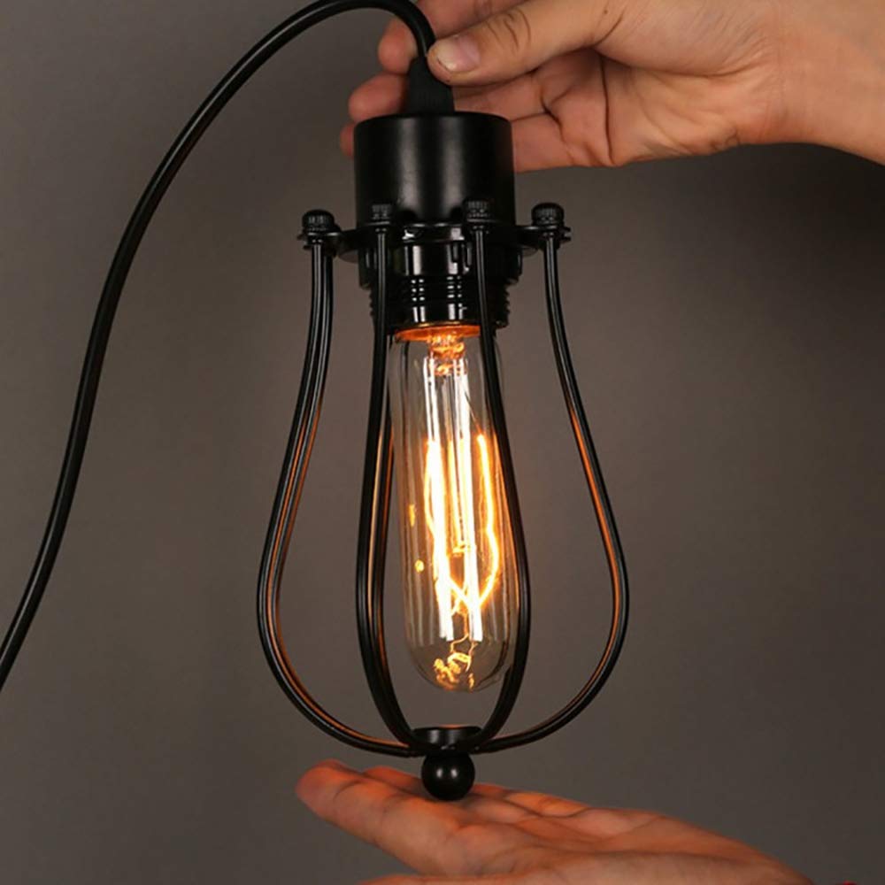 Retro metalowa lampa sufitowa wisząca oprawa żyrandol przemysłowy styl vintage czarny kreatywny metalowy wisząca oprawa oświetleniowa klatka lampa sufitowa oprawa sufitowa oprawa poddasza kawiarnia