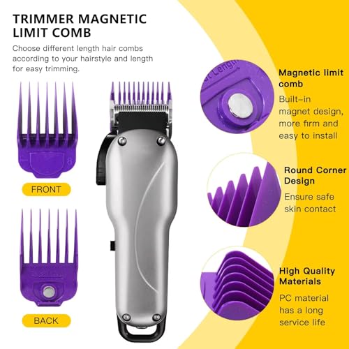 INGQI 10 Pack Magnetic Clipper Guards Guide Comb Set Replacement Fits for Clippers s AAC-1, GC, LCL, ML, PM-1, PM-2, PM-4, PM Family, Lengths 1/16