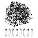 uxcell Metal Clothing Trimming Fastening Tool Safety Pins 0.8 x 0.2 Inch 100pcs Black