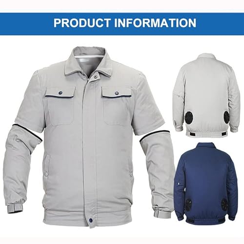 Zsqaw Summer Sport Fan Air Condition Cool Man Woman Travel Ultralight Outdoor Vest Clothes Jacket Sun Windbreaker Fishing Worker (Color : B, Size : L Code) #TOP2